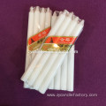 Africa Libya white stick candle hot sale bright white color wax